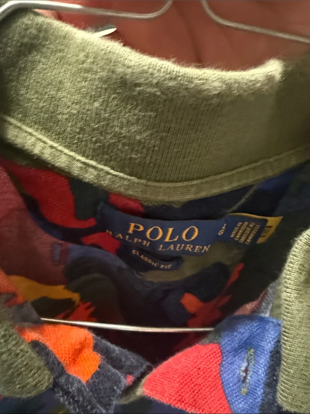 Ralph Lauren Multicolor Polo with Bright Camo Riders